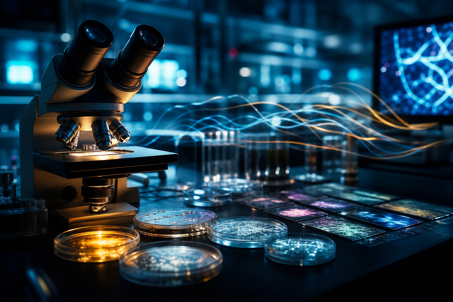 Microscopy workstation for research peptides programs